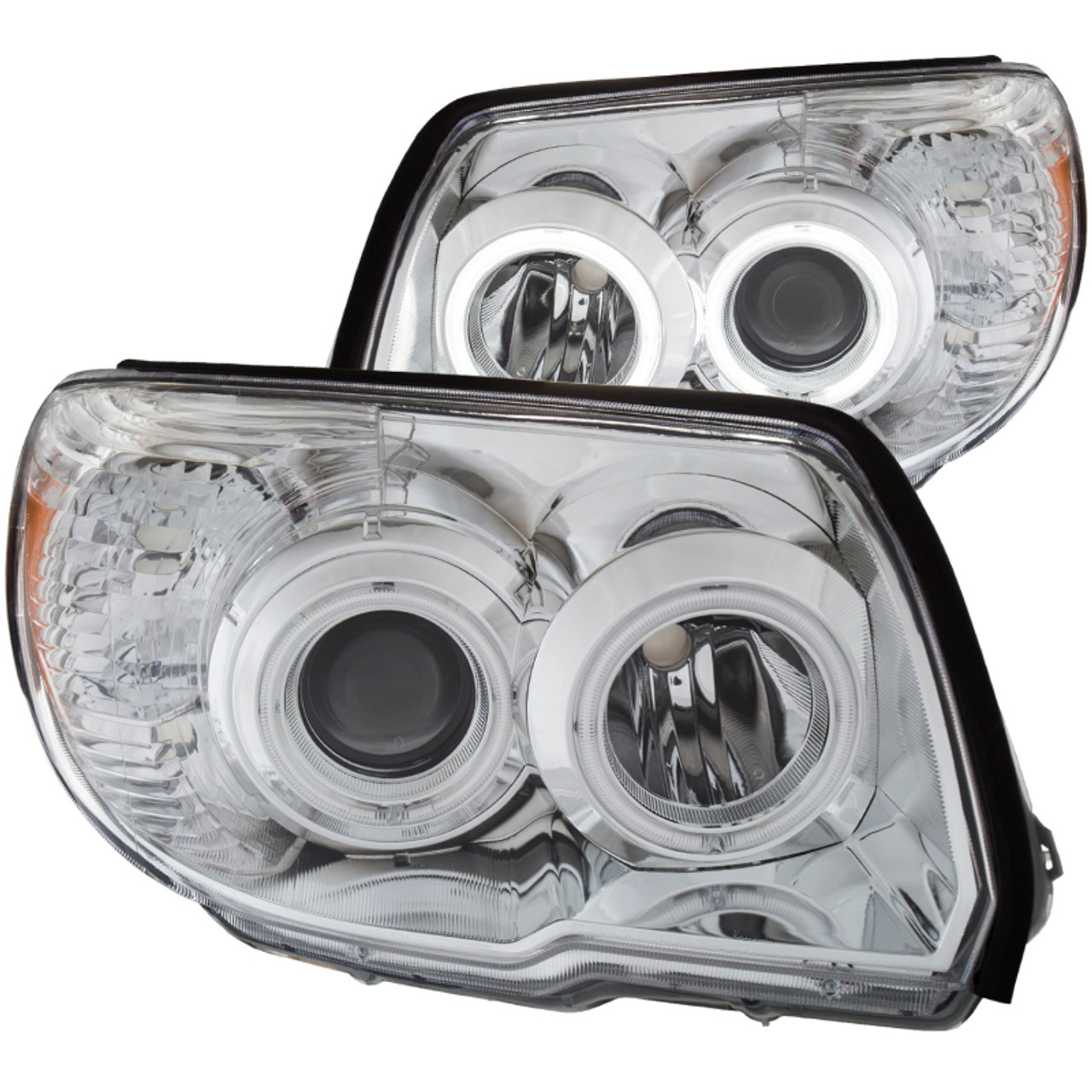 ANZO 2006-2009 Toyota 4Runner Projector Headlights w/ Halo Chrome - 111321