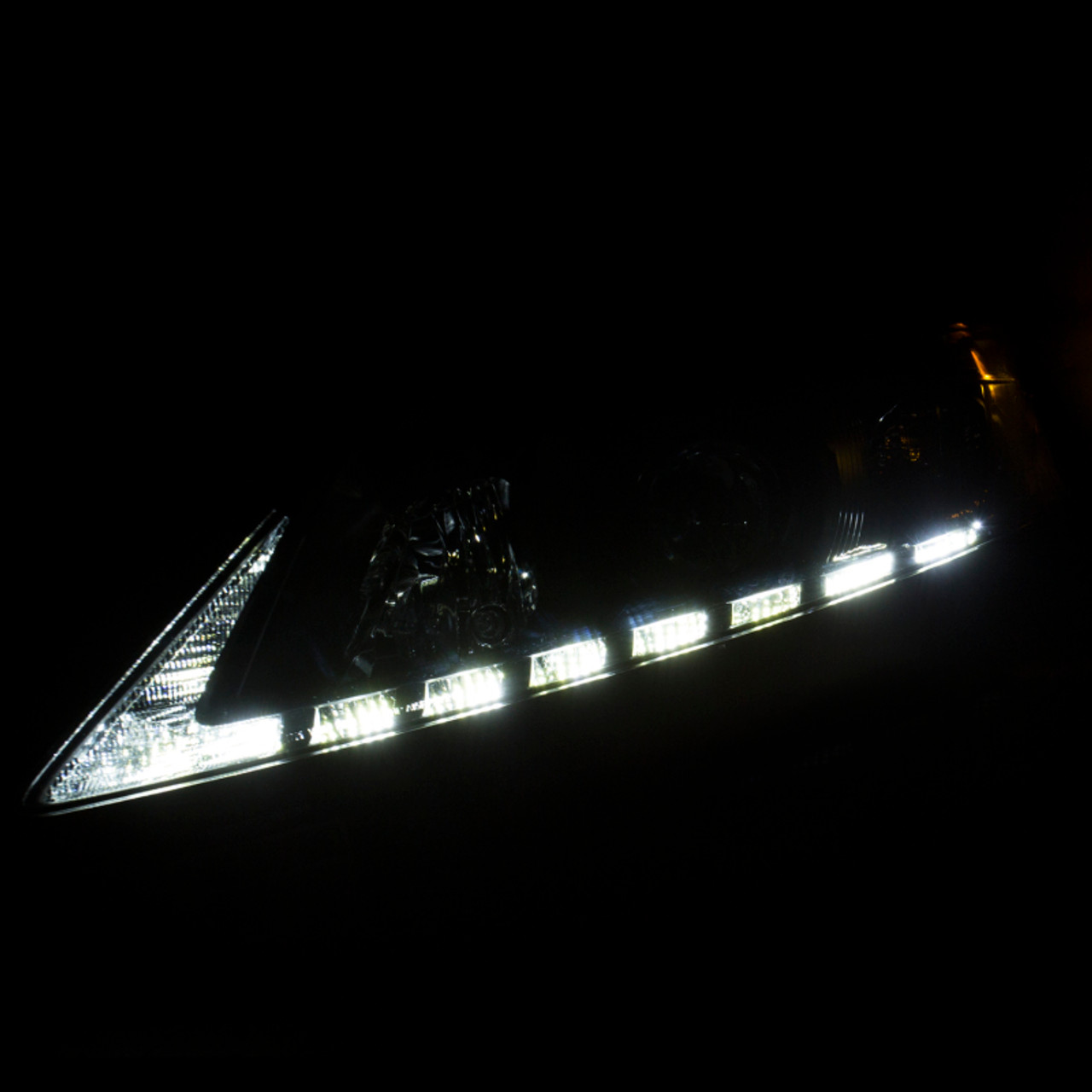 ANZO 2010-2012 Lexus Rx350 Projector Headlights w/ U-Bar Black - 111322