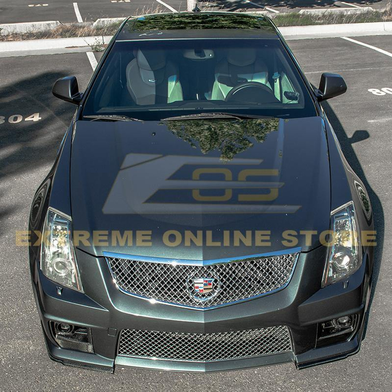 EOS Carbon Fiber OEM Style Front Splitter Guards - 09-15 CTS-V