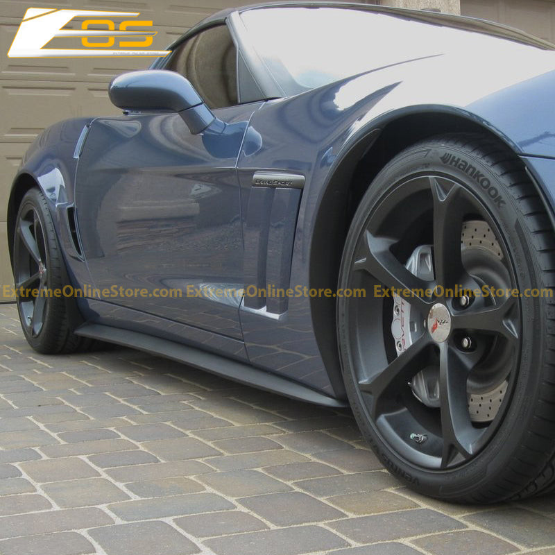 EOS Side Skirts - Carbon Fiber - C6 Corvette GS / Z06 / ZR1 (SS-028-BKCF)
