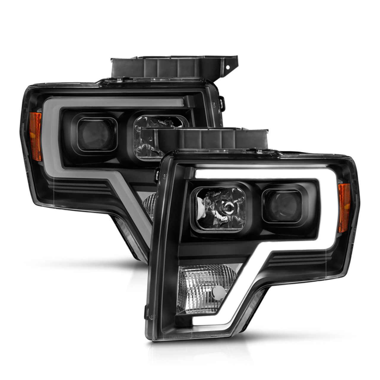 ANZO 2009-2014 Ford F-150 Projector Light Bar H.L Black Amber - 111443
