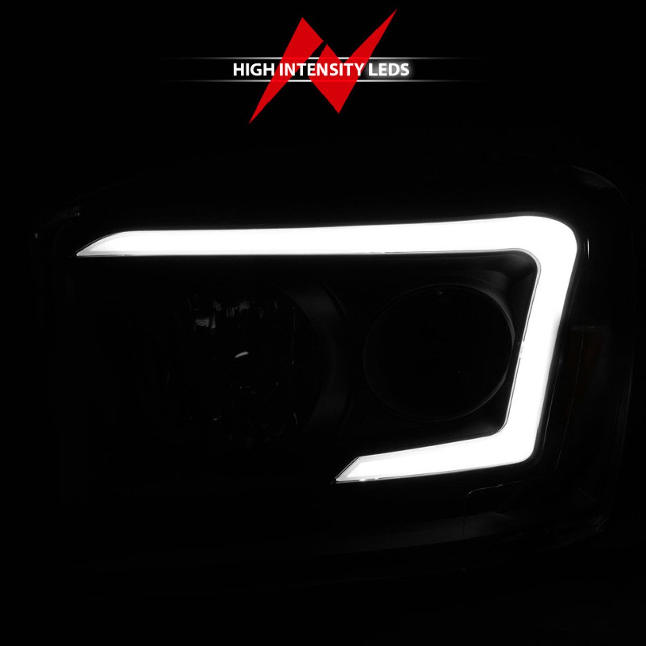 Anzo 06-09 Dodge RAM 1500/2500/3500 Headlights Black Housing/Clear Lens (w/ Light Bars) - 111524