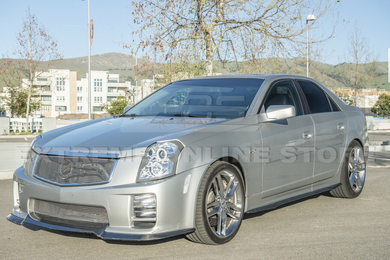 EOS Carbon Fiber Front Splitter - 04-07 CTS-V (FLIP-404-BKCF)