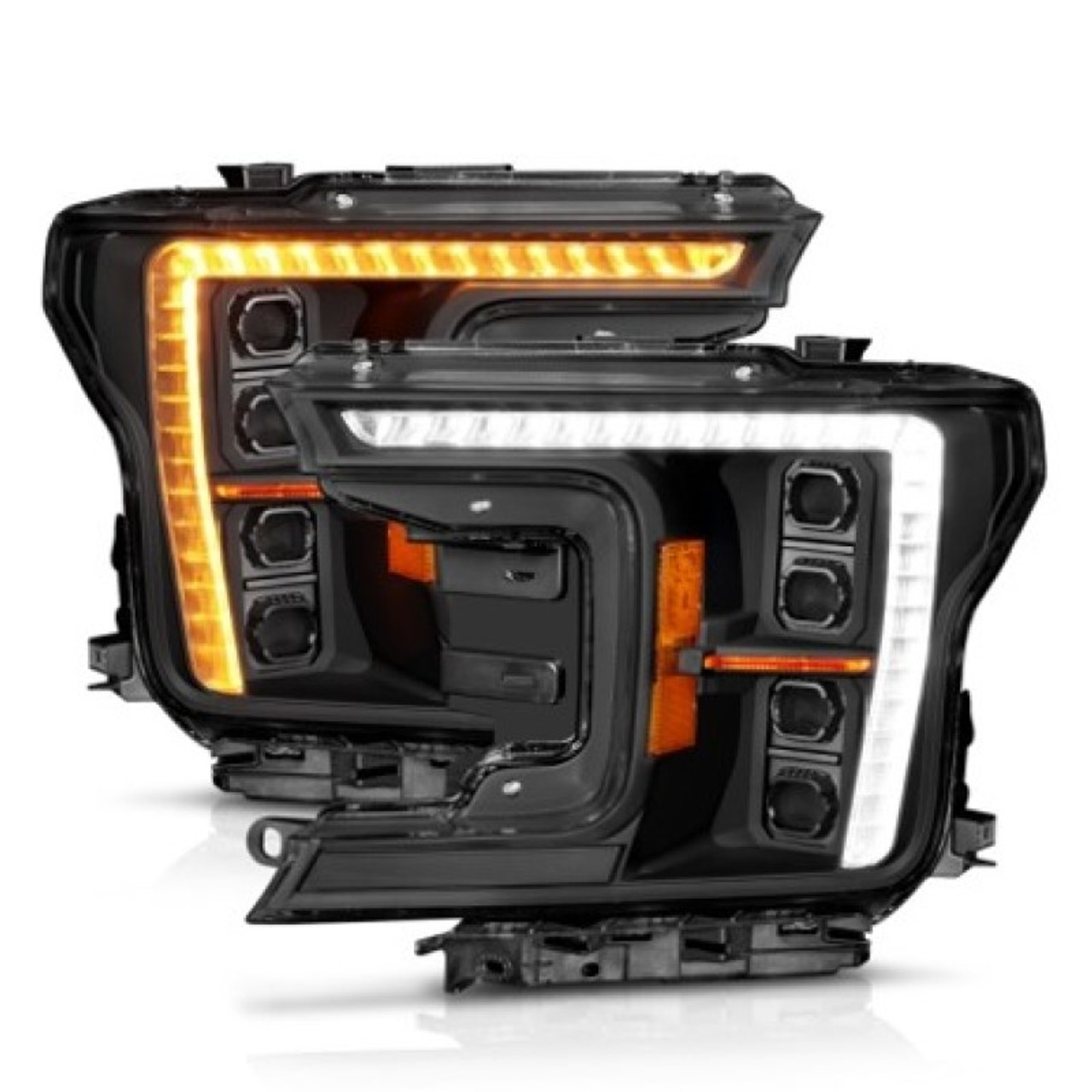 ANZO 18-20 Ford F-150 (w/Factory Halogen) Z-Series Full LED Proj Headlights - Pair - 111588X
