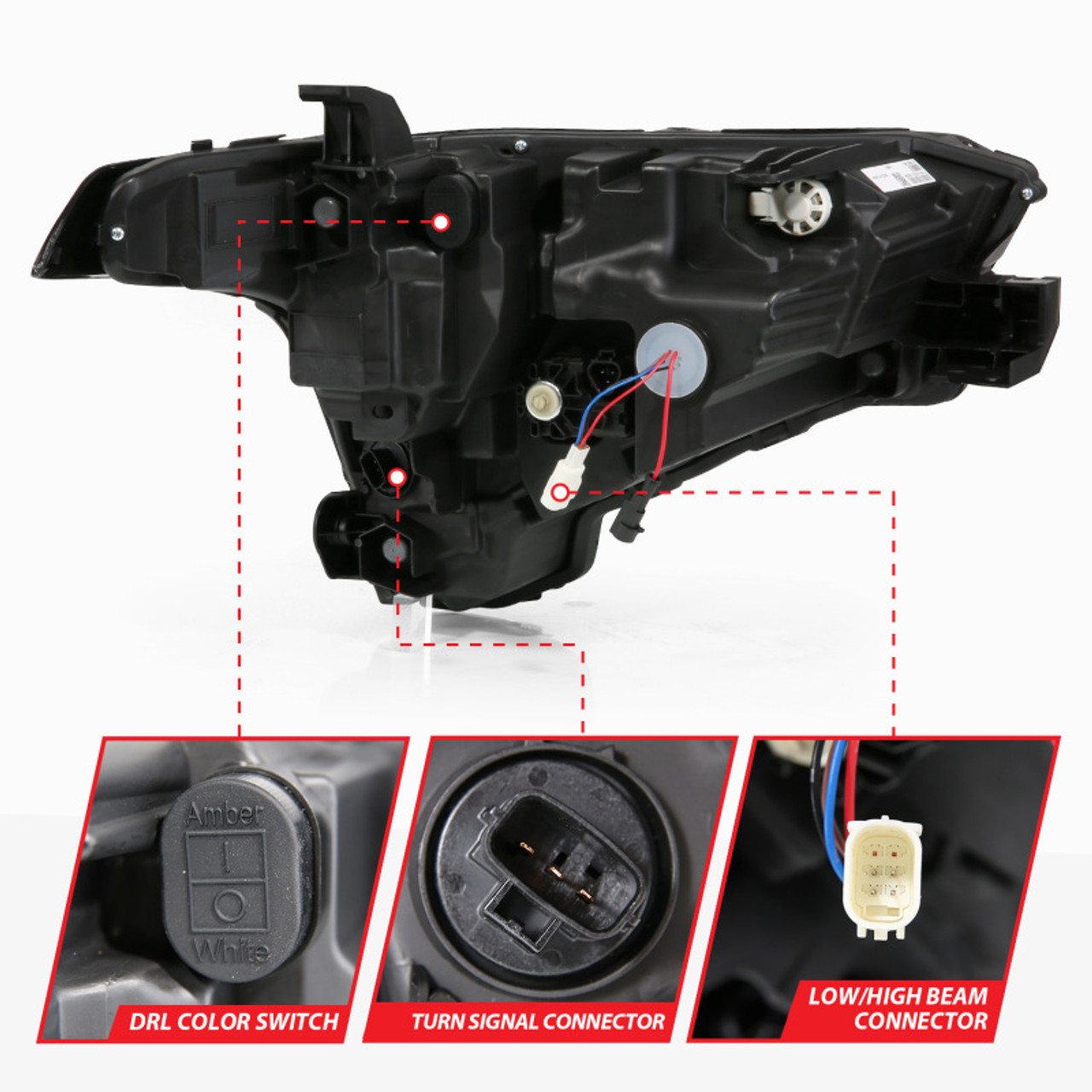 ANZO 22-24 Toyota Tundra (w/Factory LED Refl.) Z-Series Full LED Proj Headlights - Driver Side ONLY - 111599X-L