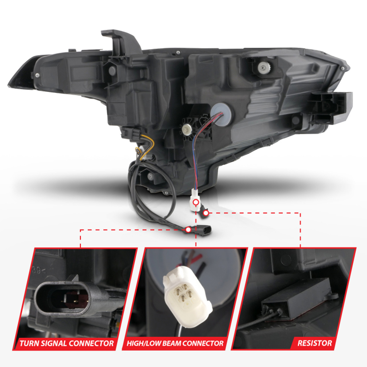 ANZO 22-24 Toyota Tundra (w/Factory LED Refl.) Z-Series Full LED Proj Headlights - Driver Side ONLY - 111599X-L