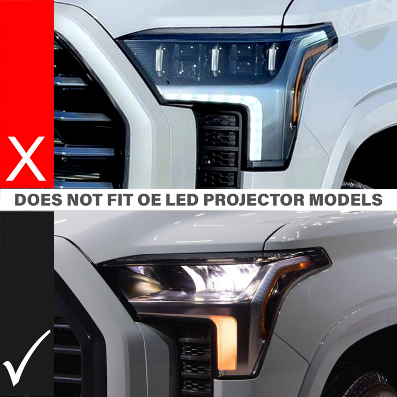 ANZO 22-24 Toyota Tundra (w/Factory LED Refl.) Z-Series Full LED Proj Headlights - Driver Side ONLY - 111599X-L