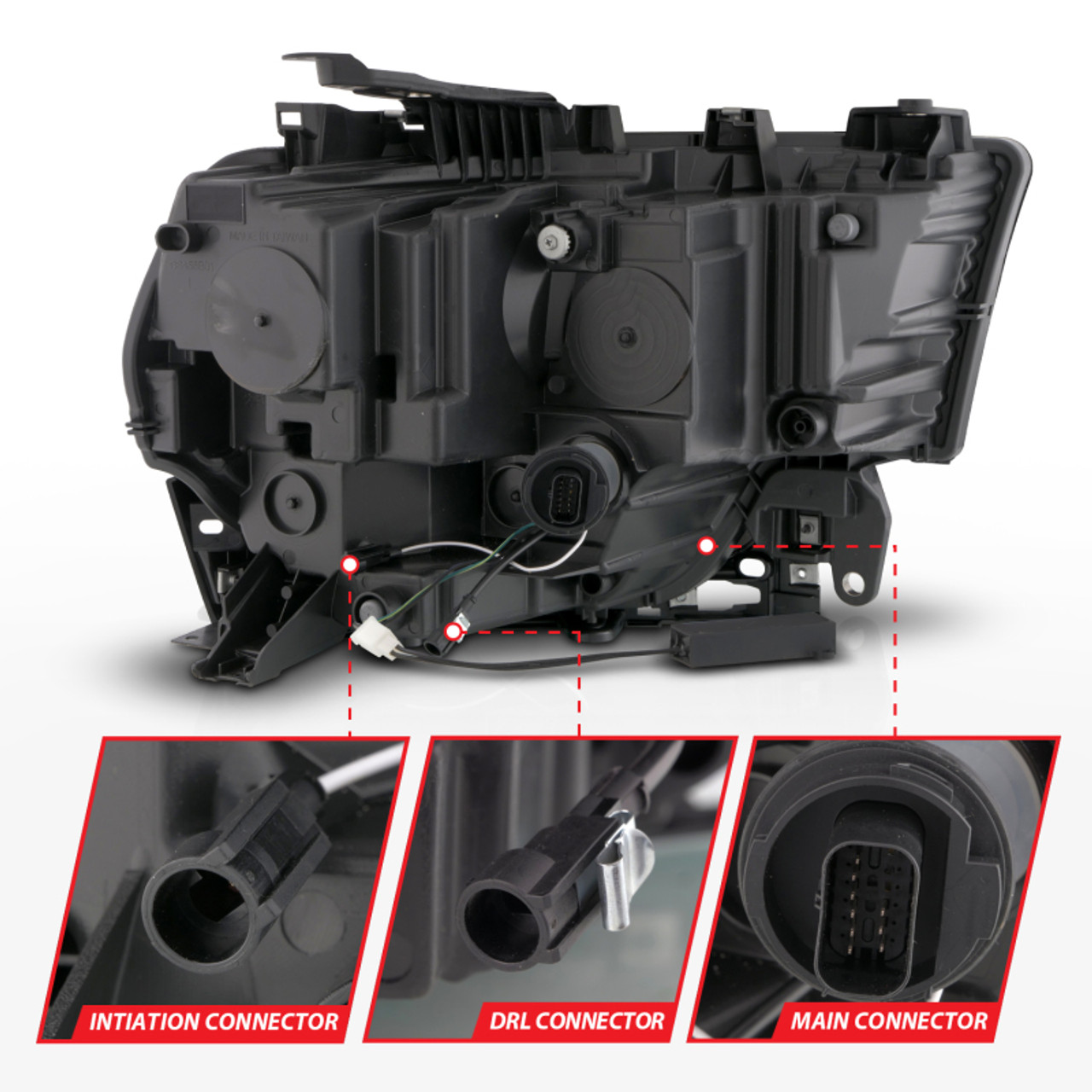 ANZO 19-24 RAM 2500/3500 Z-Series Full LED Proj Headlights DRL/Init/SeqSig - Driver Side ONLY - 111601X-L