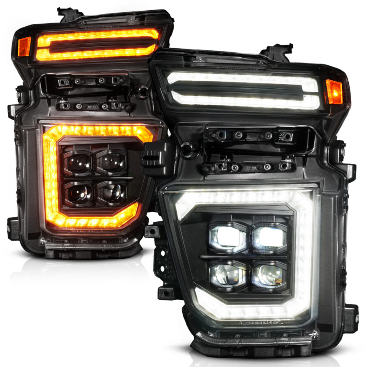 ANZO Z-Series 20-23 Chevy Silverado 2500/3500 Z-Series Full LED Proj Headlights Black - Driver Side - 111619X-L