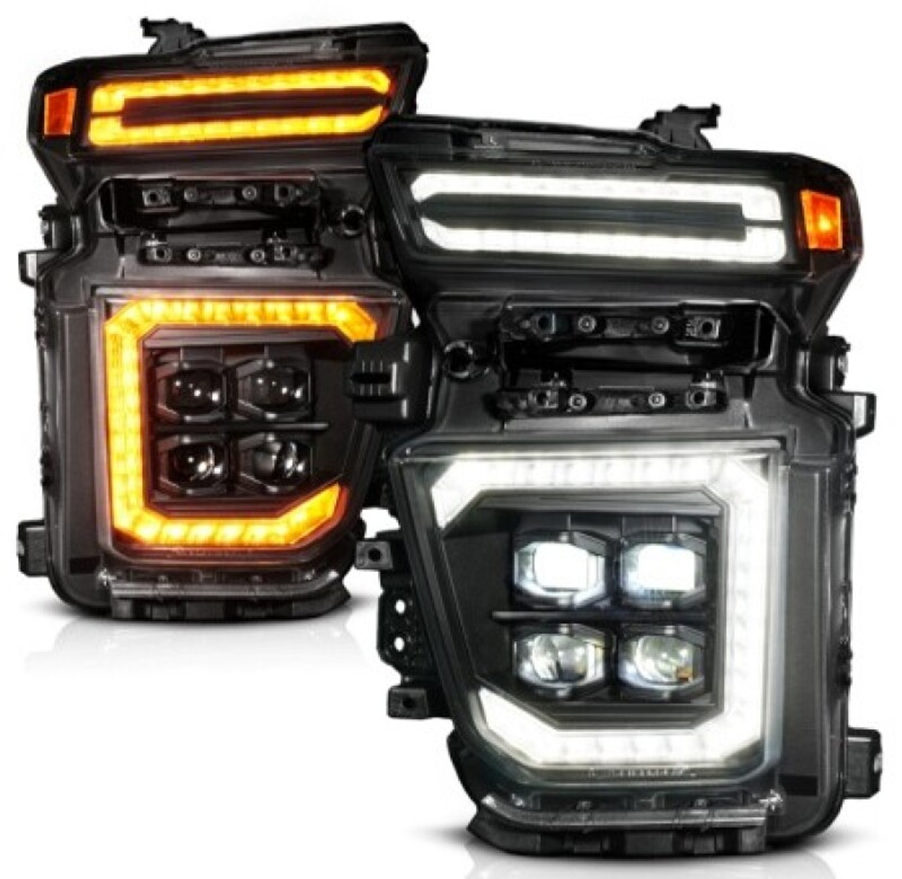 ANZO Z-Series 20-23 Chevy Silverado 2500/3500 Z-Series Full LED Proj Headlights Black - Driver Side - 111619X-L