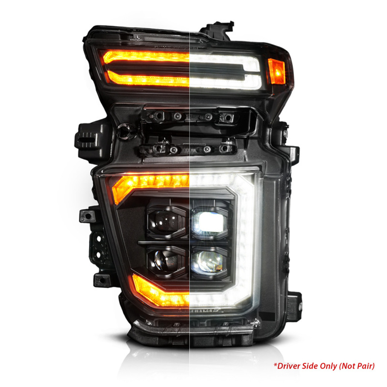 ANZO Z-Series 20-23 Chevy Silverado 2500/3500 Z-Series Full LED Proj Headlights Black - Driver Side - 111619X-L