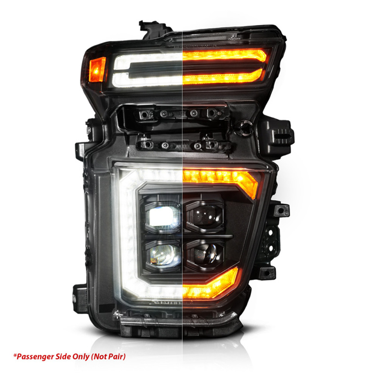 ANZO Z-Series 20-23 Chevy Silverado 2500/3500 Z-Series Full LED Proj Headlights Black - Pass. Side - 111619X-R
