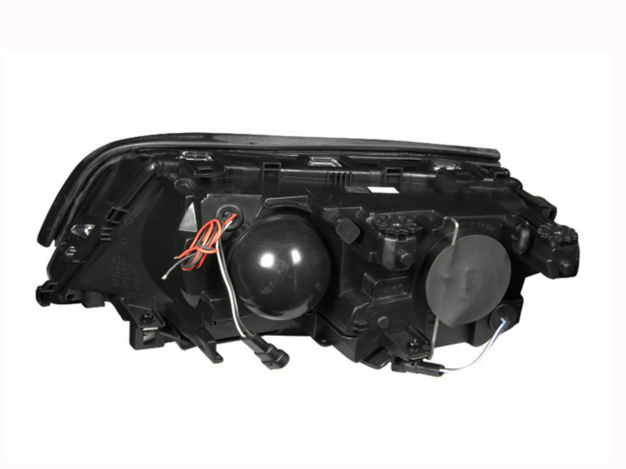 ANZO 1999-2001 BMW 3 Series E46 Projector Headlights w/ Halo Black - 121015