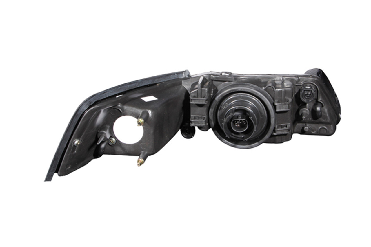 ANZO 1999-2004 Ford Mustang Crystal Headlights Black - 121040