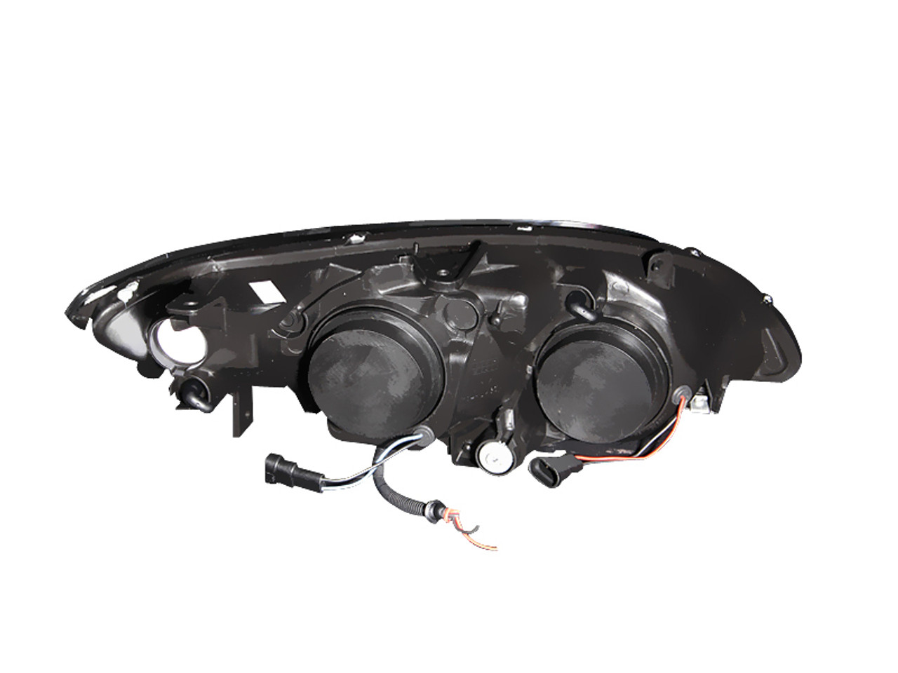 ANZO 2004-2005 Honda Civic Projector Headlights w/ Halo Black - 121059