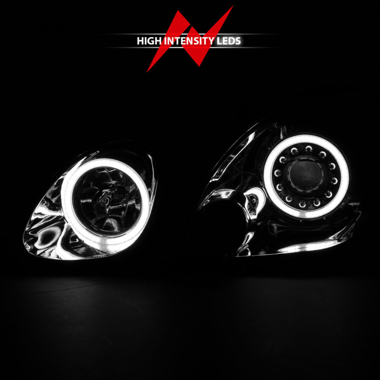 ANZO 1998-2005 Lexus Gs300 Projector Headlights w/ Halo Chrome - 121143