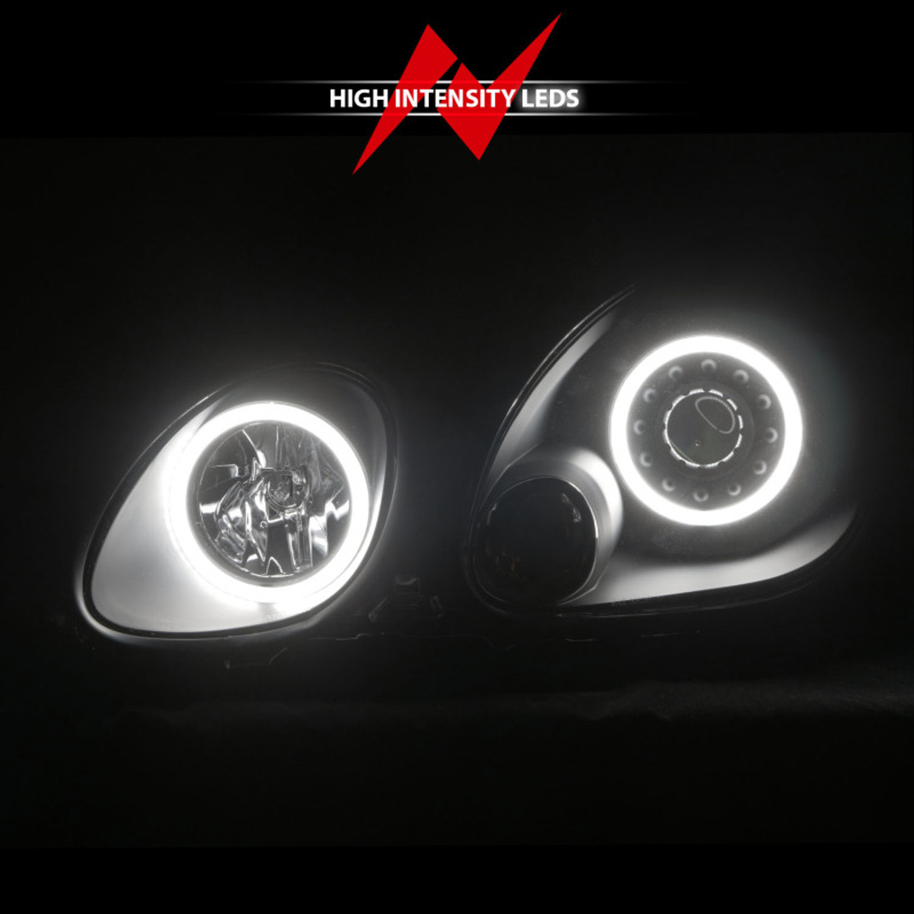 ANZO 1998-2005 Lexus Gs300 Projector Headlights w/ Halo Black - 121144