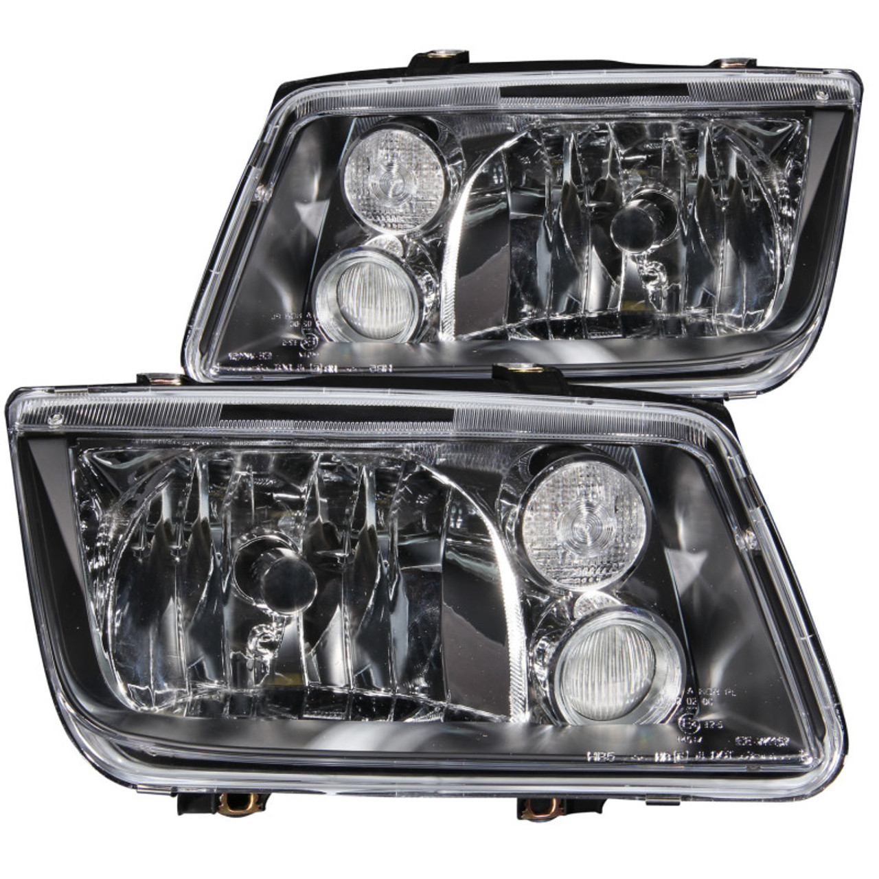 ANZO 1999-2005 Volkswagen Jetta Crystal Headlights Black w/o Bulbs - 121169