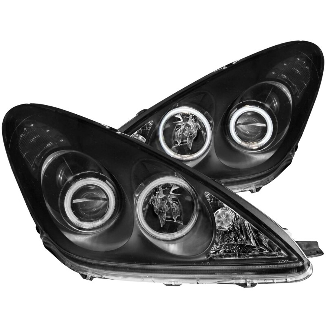 ANZO 2002-2003 Lexus Es300 Projector Headlights w/ Halo Black - 121232