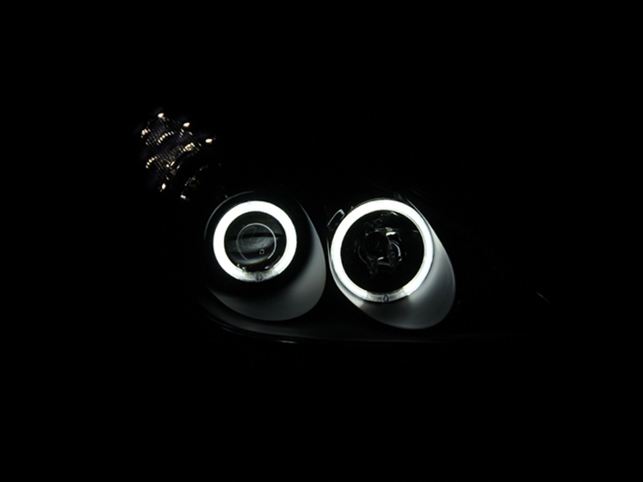 ANZO 2002-2003 Lexus Es300 Projector Headlights w/ Halo Black - 121232