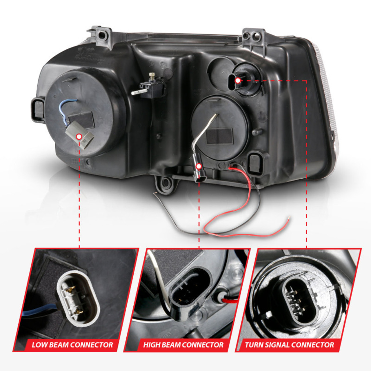 ANZO 2005-2010 Chrysler 300C Projector Headlights w/ Halo Black (CCFL) G2 - 121251