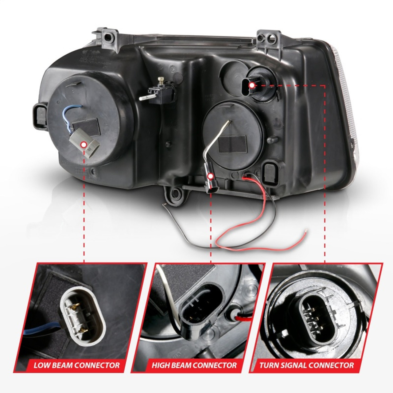 ANZO 2005-2010 Chrysler 300C Projector Headlights w/ Halo Black (CCFL) G2 - 121251