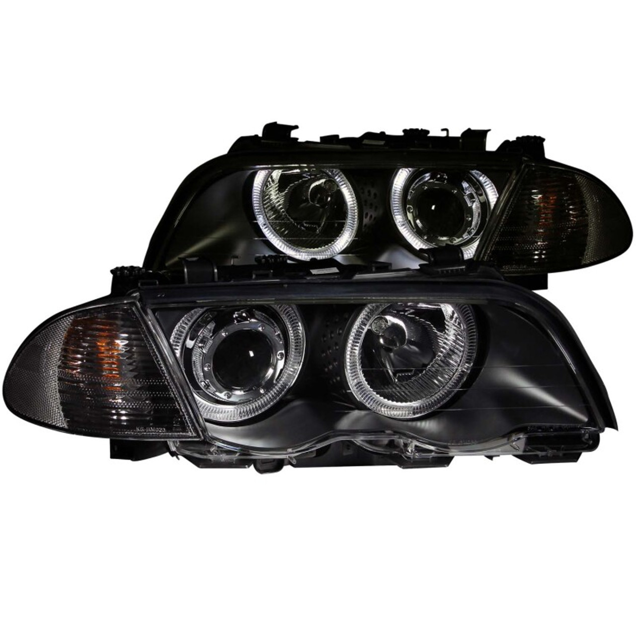 ANZO 1999-2001 BMW 3 Series E46 Projector Headlights w/ Halo Black (CCFL) - 121261