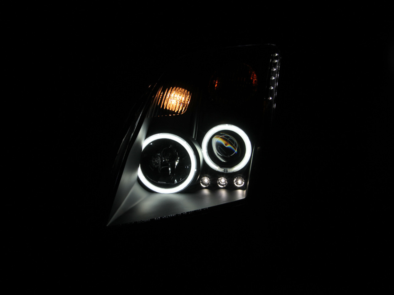 ANZO 2007-2012 Nissan Sentra Projector Headlights Black - 121276