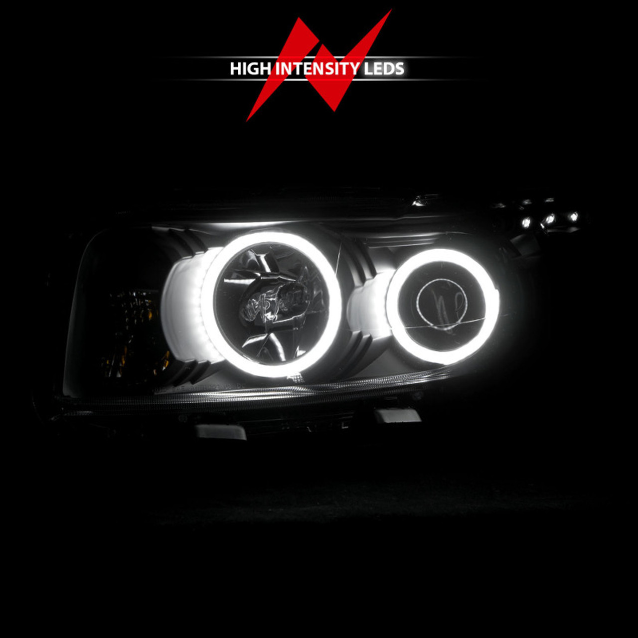 ANZO 2008-2010 Scion Xb Projector Headlights w/ Halo Black - 121280