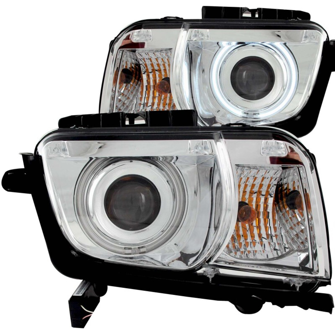 ANZO 2010-2013 Chevrolet Camaro Projector Headlights w/ Halo Chrome (CCFL) - 121311