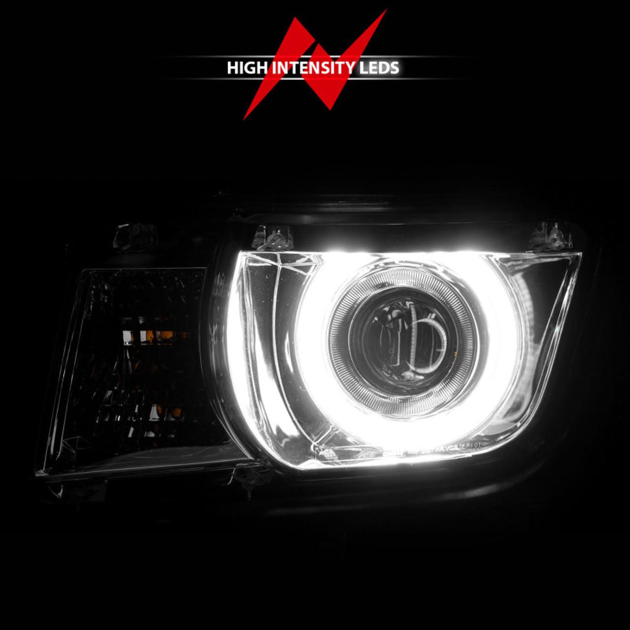 ANZO 2010-2013 Chevrolet Camaro Projector Headlights w/ Halo Chrome (CCFL) - 121311