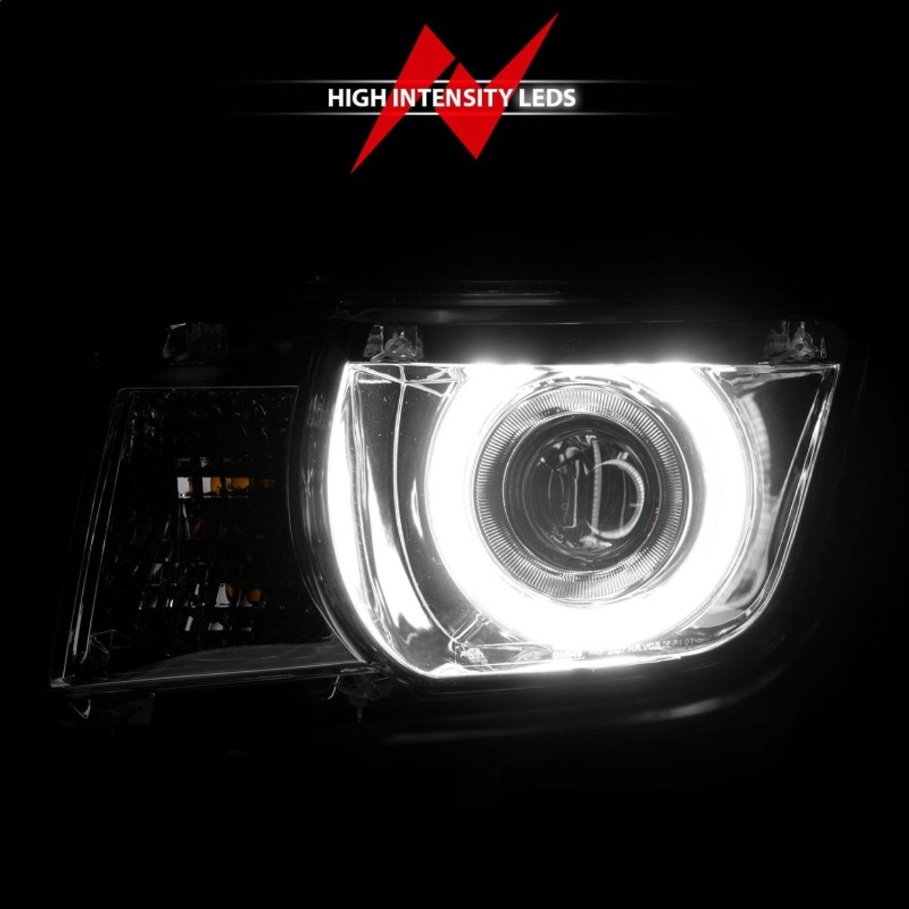 ANZO 2010-2013 Chevrolet Camaro Projector Headlights w/ Halo Chrome (CCFL) - 121311