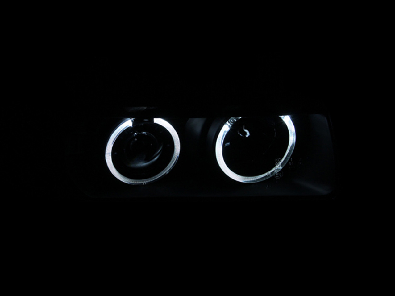 ANZO 1992-1998 BMW 3 Series E36 Projector Headlights w/ Halo Black G2 1 pc - 121325
