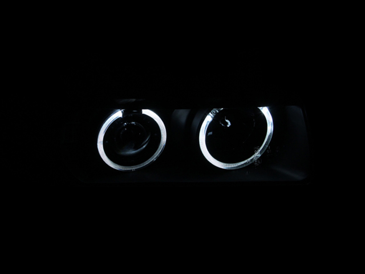 ANZO 1992-1998 BMW 3 Series E36 Projector Headlights w/ Halo Black G2 1 pc - 121325