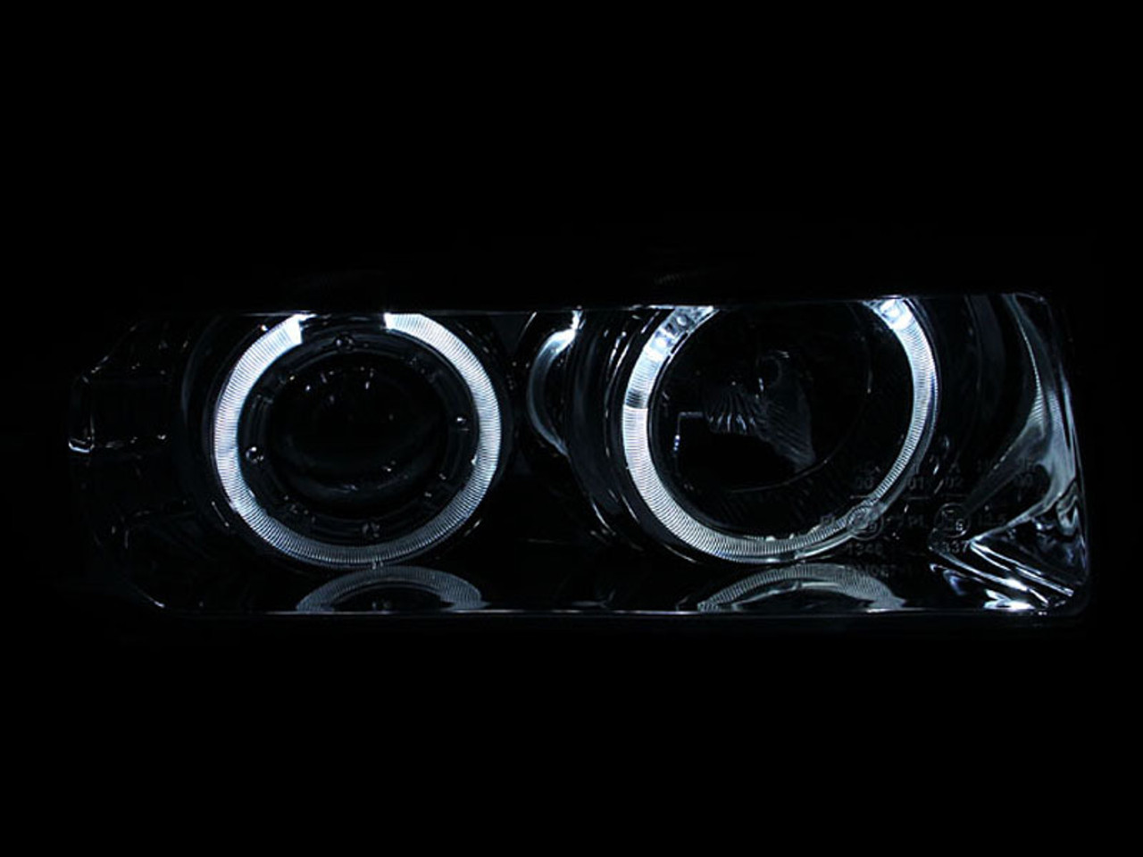 ANZO 1992-1998 BMW 3 Series E36 Projector Headlights w/ Halo Chrome G2 1 pc - 121326