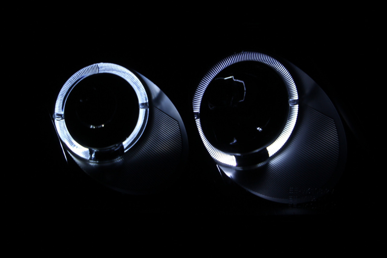 ANZO 2001-2005 Volkswagen Passat Projector Headlights w/ Halo Black - 121357