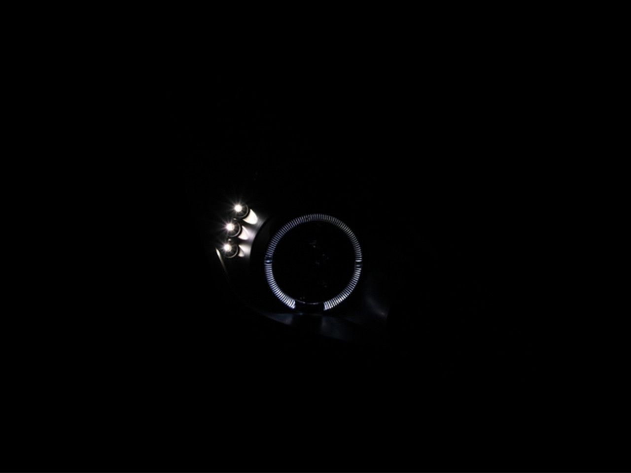 ANZO 2000-2005 Toyota Celica Projector Headlights w/ Halo Black - 121387