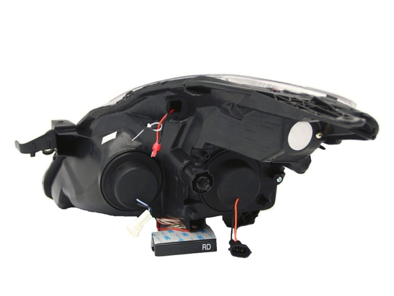 ANZO 2008-2009 Nissan Altima (2 Door ONLY) Projector Headlights w/ Halo Black (CCFL) - 121395