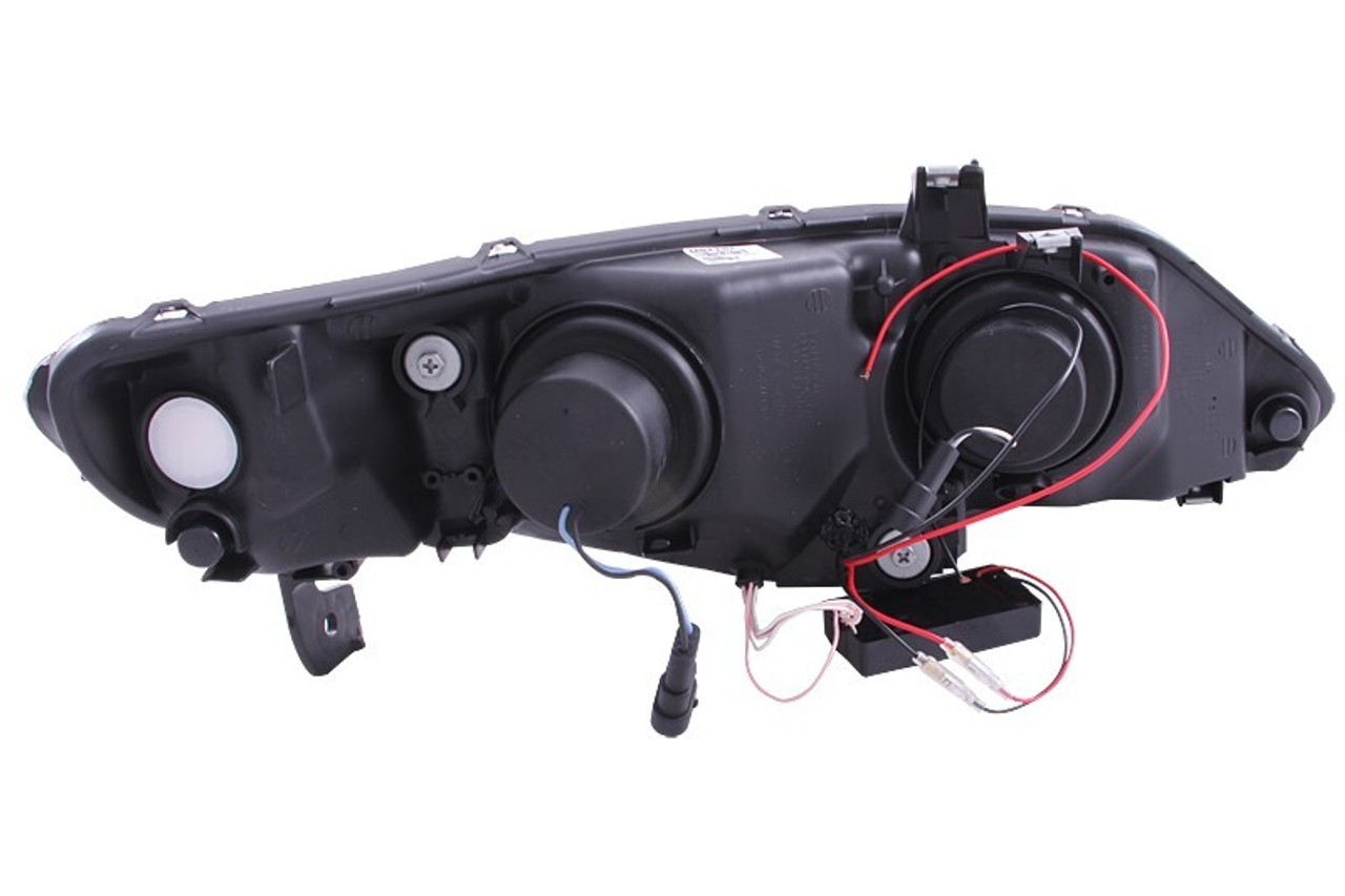 ANZO 2006-2011 Honda Civic Projector Headlights w/ Halo Black (CCFL) - 121454