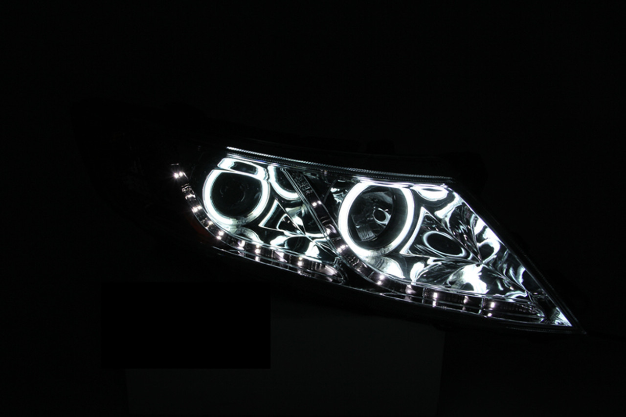 ANZO 2011-2013 Kia Optima Projector Headlights w/ Halo Chrome (CCFL) - 121459