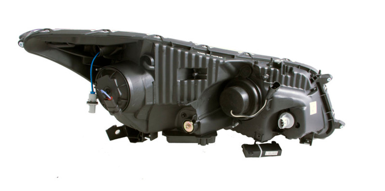 ANZO 2008-2012 Honda Accord Projector Headlights w/ U-Bar Black - 121483