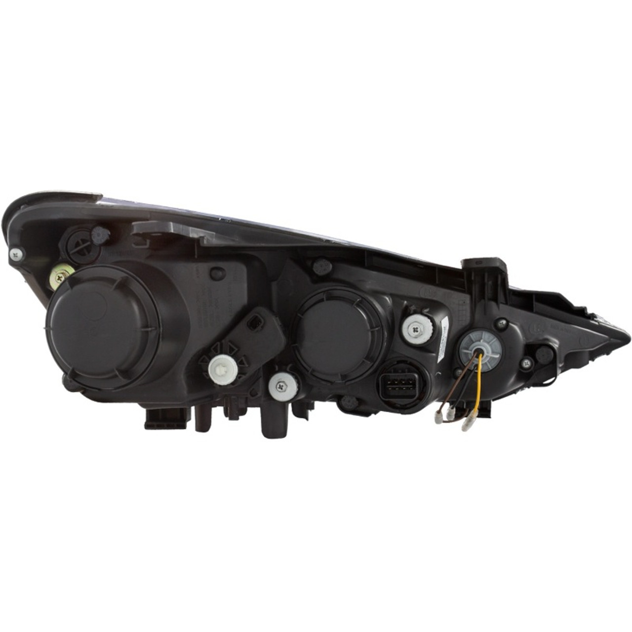 ANZO 2013-2015 Hyundai Genesis Projector Headlights w/ Plank Style Design Black (HID Compatible) - 121511