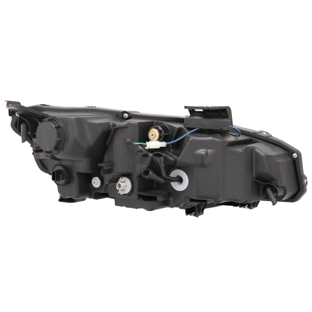 ANZO 16-17 Honda Civic Projector Headlights Plank Style Black w/Amber/Sequential Turn Signal - 121527