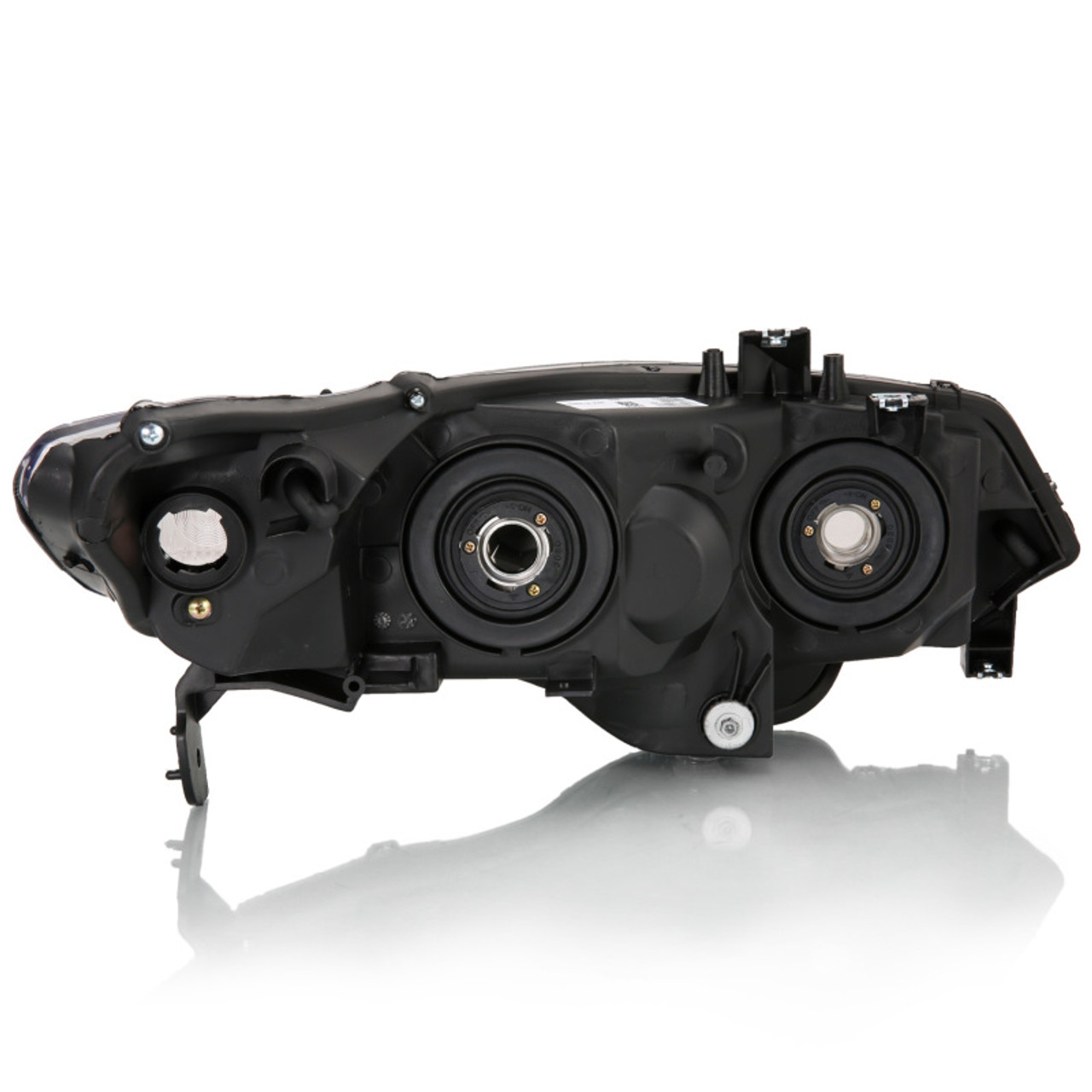 ANZO 2006-2009 Honda Civic 2 Door Crystal Headlight Black Amber (OE Replacement) - 121546