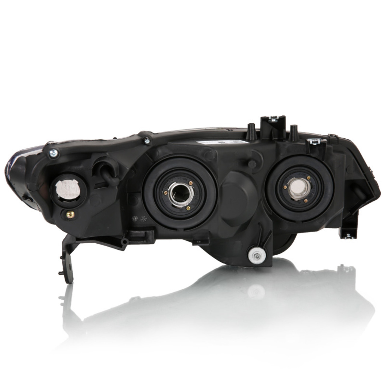 ANZO 2006-2009 Honda Civic 2 Door Crystal Headlight Black Amber (OE Replacement) - 121546