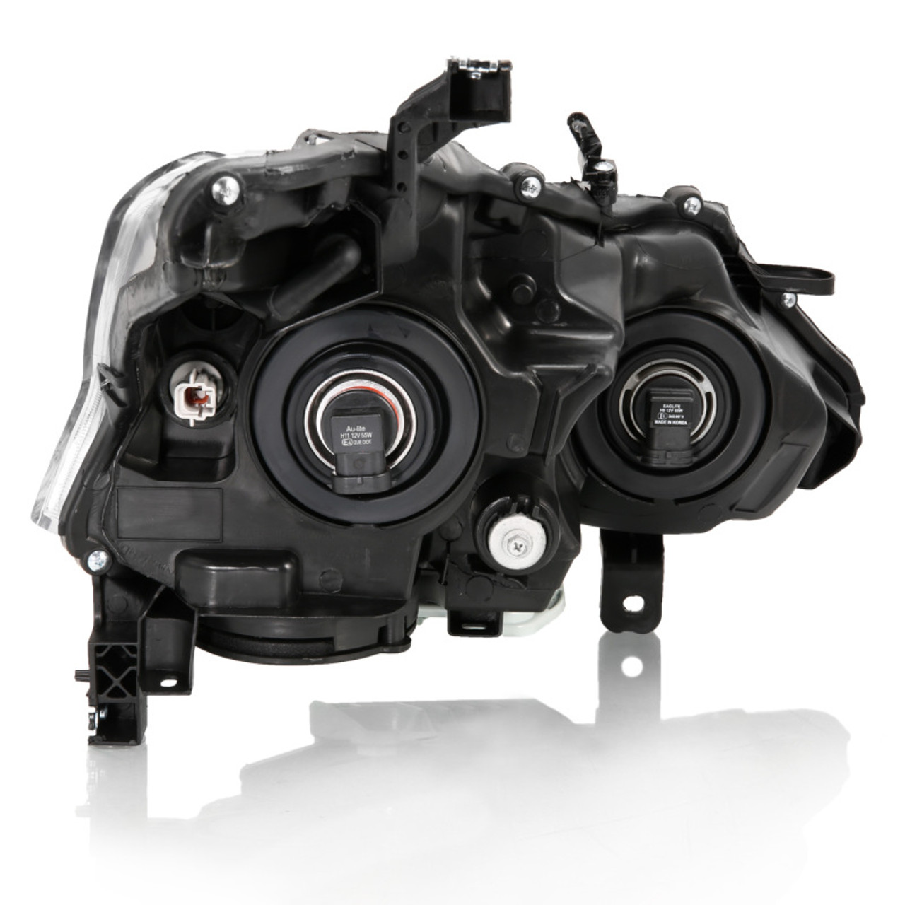 ANZO 2013-2015 Nissan Altima Projector Headlight Black Amber - 121549