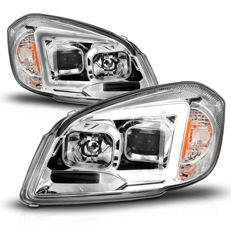 ANZO 05-10 Chevrolet Cobalt / 07-10 Pontiac G5 LED Projector Headlights Black Housing - 121576