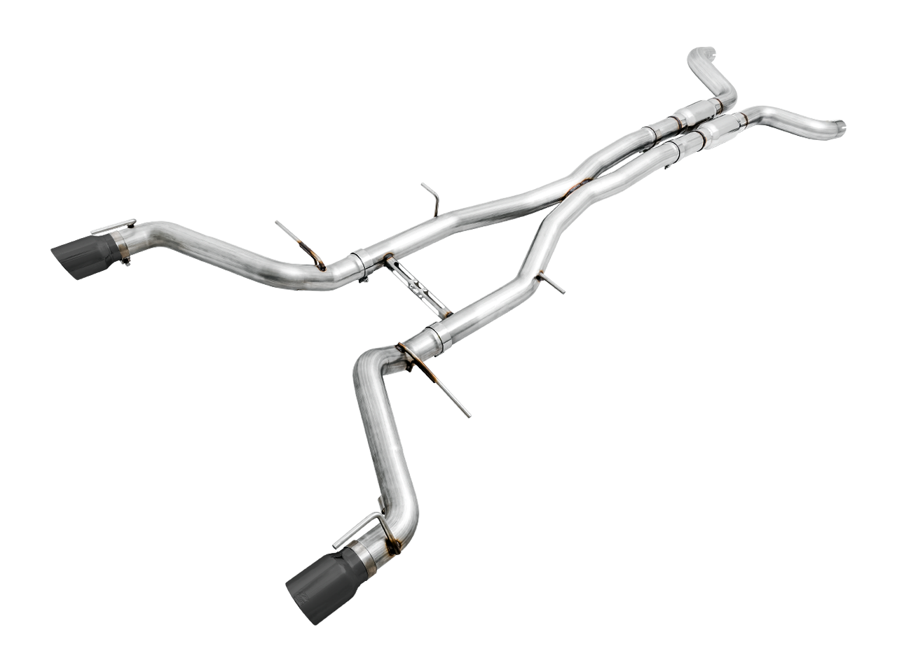 AWE Track Edition Cat-back Exhaust for Gen6 Camaro SS - Resonated - Diamond Black Tips (Dual Outlet)