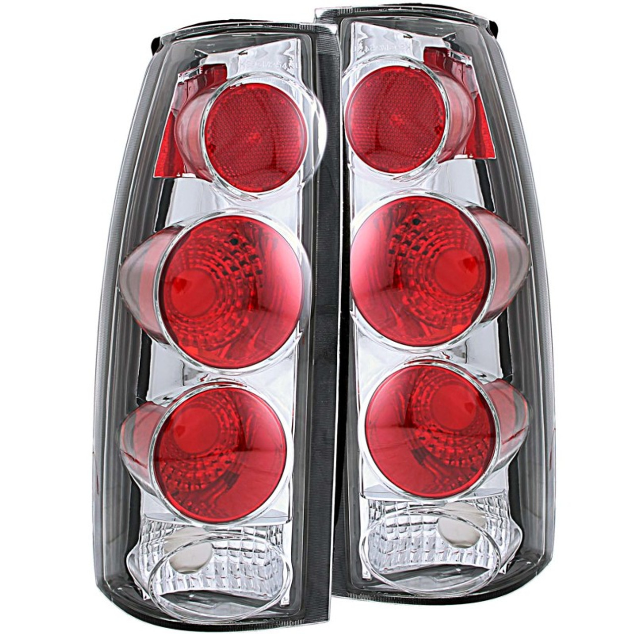 ANZO 1999-2000 Cadillac Escalade Taillights Chrome 3D Style - 211017