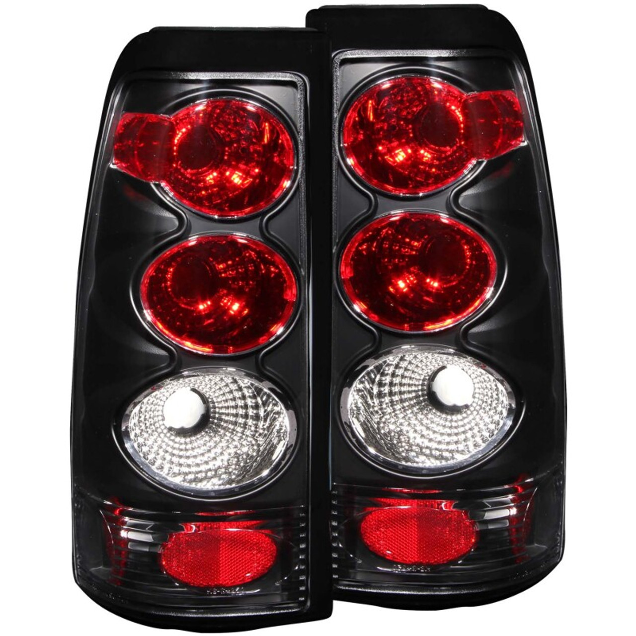 ANZO 1999-2002 Chevrolet Silverado 1500 Taillights Black - 211025